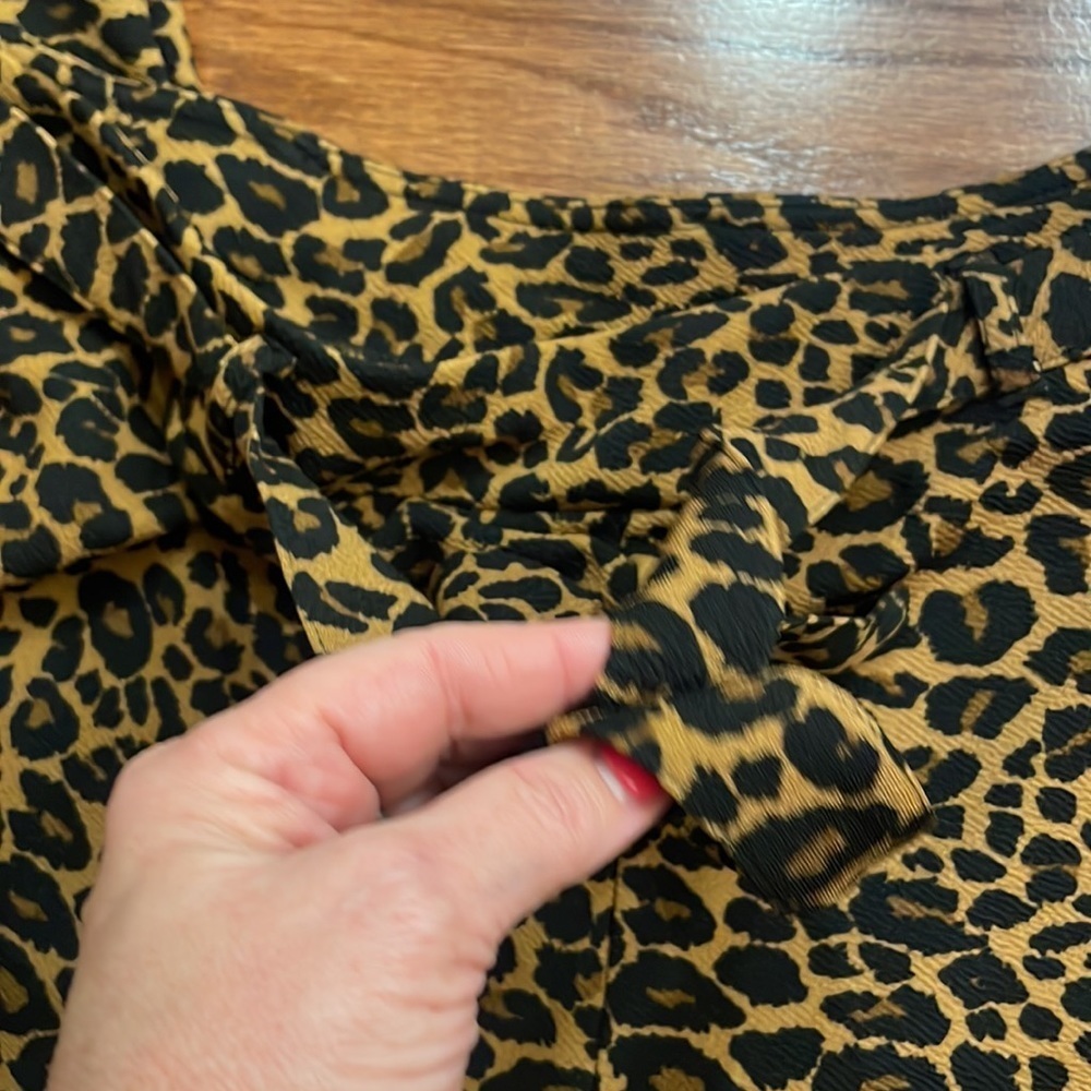 Plus petite women’s leopard print WIDE leg full line stretchy knit pants  2XP - Picture 3 of 14